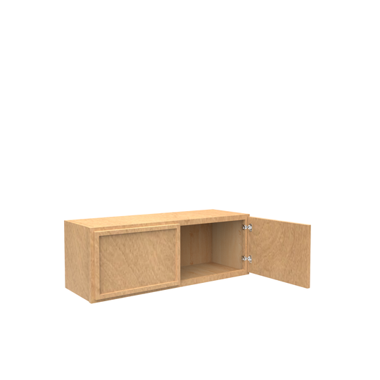 RTA - Slim Shaker Karamel - 12"Height Double Door Wall Cabinets - 33"W x 12"H x 12"D