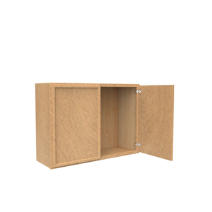 RTA - Slim Shaker Karamel - 24"Height Double Door Wall Cabinets - 33"W x 24"H x 12"D