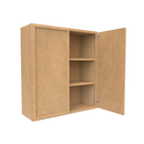 Load image into Gallery viewer, RTA - Slim Shaker Karamel - 36&quot;Height Double Door Wall Cabinets - 33&quot;W x 36&quot;H x 12&quot;D