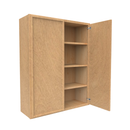 Load image into Gallery viewer, RTA - Slim Shaker Karamel - 42&quot;Height Double Door Wall Cabinets - 33&quot;W x 42&quot;H x 12&quot;D