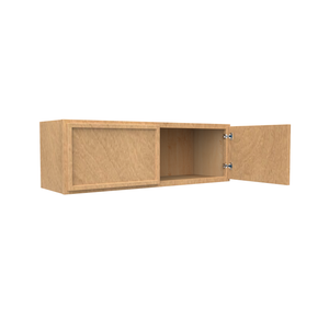 RTA - Slim Shaker Karamel - 12"Height Double Door Wall Cabinets - 36"W x 12"H x 12"D