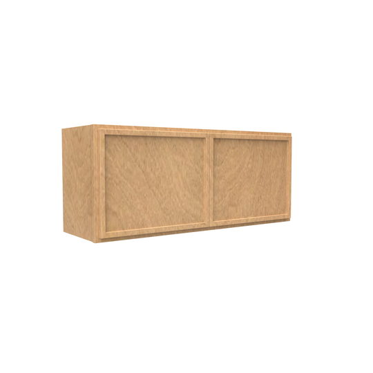 RTA - Slim Shaker Karamel - 15"Height Double Door Wall Cabinets - 36"W x 15"H x 12"D