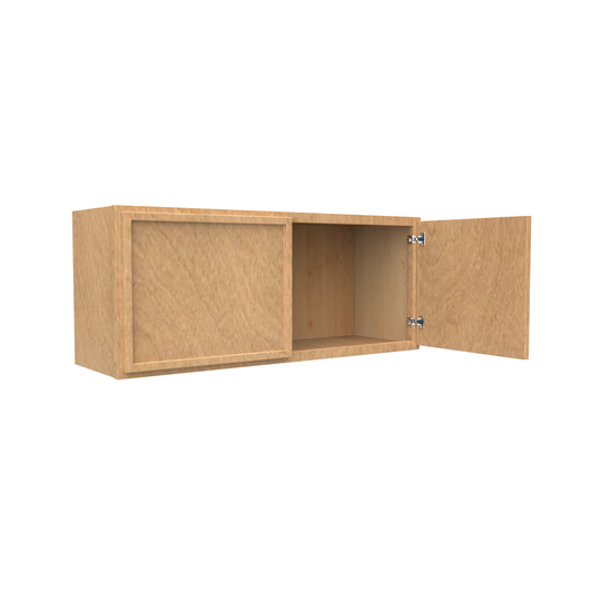 RTA - Slim Shaker Karamel - 15"Height Double Door Wall Cabinets - 36"W x 15"H x 12"D