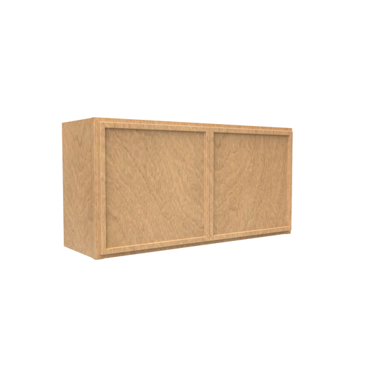 RTA - Slim Shaker Karamel - 18"Height Double Door Wall Cabinets - 36"W x 18"H x 12"D