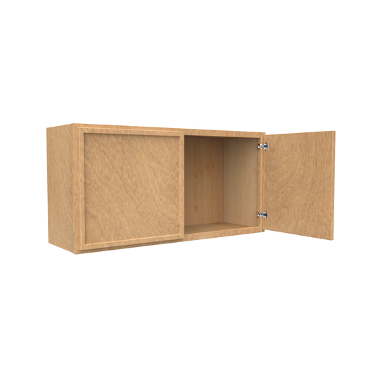 RTA - Slim Shaker Karamel - 18"Height Double Door Wall Cabinets - 36"W x 18"H x 12"D
