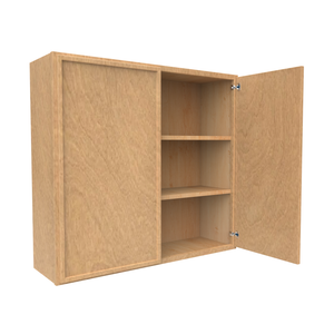 RTA - Slim Shaker Karamel - 36"Height Double Door Wall Cabinets - 39"W x 36"H x 12"D