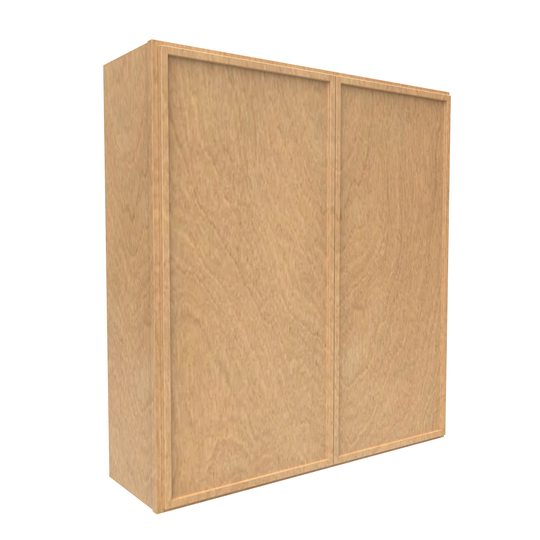RTA - Slim Shaker Karamel - 42"Height Double Door Wall Cabinets - 39"W x 42"H x 12"D