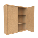 Load image into Gallery viewer, RTA - Slim Shaker Karamel - 42&quot;Height Double Door Wall Cabinets - 39&quot;W x 42&quot;H x 12&quot;D
