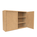 Load image into Gallery viewer, RTA - Slim Shaker Karamel - 30&quot;Height Double Door Wall Cabinets - 42&quot;W x 30&quot;H x 12&quot;D