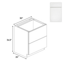 Load image into Gallery viewer, RTA - Slim Shaker Oatmeal - Double Drawer Base Cabinets - 30&quot;W x 34.5&quot;H x 24&quot;D
