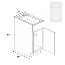 Load image into Gallery viewer, RTA - Slim Shaker Oatmeal - Full Height Single Door Base Cabinets - 21&quot;W x 34.5&quot;H x 24&quot;D