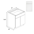 Load image into Gallery viewer, RTA - Slim Shaker Oatmeal - Full Height Double Door Base Cabinets - 27&quot;W x 34.5&quot;H x 24&quot;D