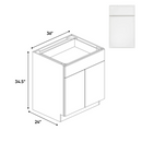 Load image into Gallery viewer, RTA - Slim Shaker Oatmeal - Double Door Cabinets - 36&quot;W x 34.5&quot;H x 24&quot;D