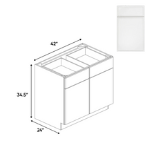 Load image into Gallery viewer, RTA - Slim Shaker Oatmeal - Double Door Cabinets - 42&quot;W x 34.5&quot;H x 24&quot;D