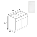 Load image into Gallery viewer, RTA - Slim Shaker Oatmeal - Double Door Cabinets - 42&quot;W x 34.5&quot;H x 24&quot;D