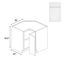 Load image into Gallery viewer, RTA - Slim Shaker Oatmeal - Square Corner Cabinets - 36&quot;W x 34.5&quot;H x 36&quot;D
