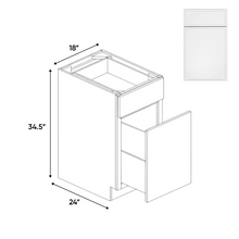 Load image into Gallery viewer, RTA - Slim Shaker Oatmeal - Waste Basket Base Cabinets - 18&quot;W x 34.5&quot;H x 24&quot;D