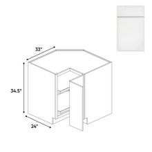 Load image into Gallery viewer, RTA - Slim Shaker Oatmeal - Lazy Susan Base Cabinets - 33&quot;W x 34.5&quot;H x 33&quot;D