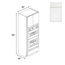 Load image into Gallery viewer, RTA - Slim Shaker Oatmeal - Double Oven Cabinets - 33&quot;W x 90&quot;H x 24&quot;D