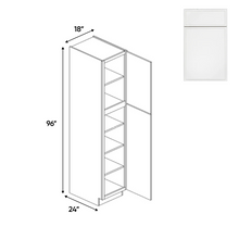 Load image into Gallery viewer, RTA - Slim Shaker Oatmeal - Single Door Pantry Cabinets - 18&quot;W x 96&quot;H x 24&quot;D