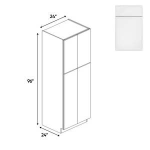 RTA - Slim Shaker Oatmeal - Double Door Pantry Cabinets - 24"W x 96"H x 24"D