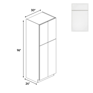 RTA - Slim Shaker Oatmeal - Double Door Pantry Cabinets - 30"W x 96"H x 24"D