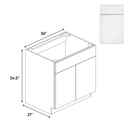 Load image into Gallery viewer, RTA - Slim Shaker Oatmeal - Vanity Sink Base Cabinets - 36&quot;W x 34.5&quot;H x 21&quot;D