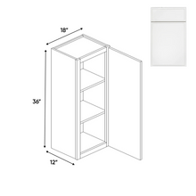 Load image into Gallery viewer, RTA - Slim Shaker Oatmeal - 36&quot;Height Single Door Wall Cabinets - 18&quot;W x 36&quot;H x 12&quot;D