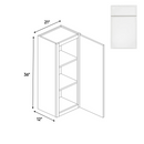 Load image into Gallery viewer, RTA - Slim Shaker Oatmeal - 36&quot;Height Single Door Wall Cabinets - 21&quot;W x 36&quot;H x 12&quot;D