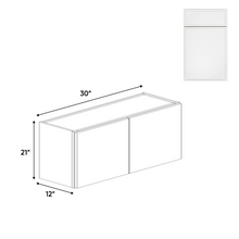 Load image into Gallery viewer, RTA - Slim Shaker Oatmeal - 21&quot;Height Double Door Wall Cabinets - 30&quot;W x 21&quot;H x 12&quot;D