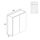 Load image into Gallery viewer, RTA - Slim Shaker Oatmeal - 42&quot;Height Double Door Wall Cabinets - 30&quot;W x 42&quot;H x 12&quot;D