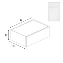 Load image into Gallery viewer, RTA - Slim Shaker Oatmeal - 24&quot;Deep Double Door Wall Cabinets - 36&quot;W x 21&quot;H x 24&quot;D