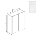 Load image into Gallery viewer, RTA - Slim Shaker Oatmeal - 42&quot;Height Double Door Wall Cabinets - 36&quot;W x 42&quot;H x 12&quot;D