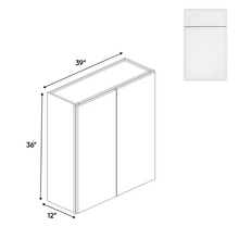 Load image into Gallery viewer, RTA - Slim Shaker Oatmeal - 36&quot;Height Double Door Wall Cabinets - 39&quot;W x 36&quot;H x 12&quot;D