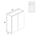 Load image into Gallery viewer, RTA - Slim Shaker Oatmeal - 36&quot;Height Double Door Wall Cabinets - 42&quot;W x 36&quot;H x 12&quot;D