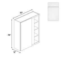 Load image into Gallery viewer, RTA - Slim Shaker Oatmeal - Wall Blind Corner Cabinets - 30&quot;W x 36&quot;H x 12&quot;D