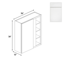 Load image into Gallery viewer, RTA - Slim Shaker Oatmeal - Wall Blind Corner Cabinets - 36&quot;W x 36&quot;H x 12&quot;D