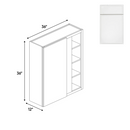 Load image into Gallery viewer, RTA - Slim Shaker Oatmeal - Wall Blind Corner Cabinets - 36&quot;W x 36&quot;H x 12&quot;D