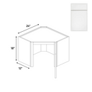 Load image into Gallery viewer, RTA - Slim Shaker Oatmeal - Diagonal Corner Wall Cabinets - 24&quot;W x 18&quot;H x 12&quot;D - SSO-WDC2418G