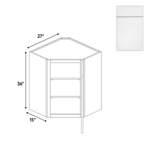 Load image into Gallery viewer, RTA - Slim Shaker Oatmeal - Diagonal Corner Wall Cabinets - 27&quot;W x 36&quot;H x 15&quot;D