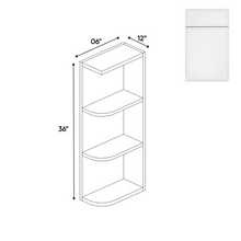 Load image into Gallery viewer, RTA - Slim Shaker Oatmeal - Wall Open Shelf Cabinets - 6&quot;W x 36&quot;H x 12&quot;D