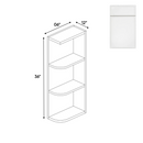 Load image into Gallery viewer, RTA - Slim Shaker Oatmeal - Wall Open Shelf Cabinets - 6&quot;W x 36&quot;H x 12&quot;D