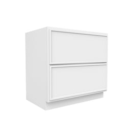 RTA - Slim Shaker Oatmeal - Double Drawer Base Cabinets - 36
