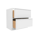 Load image into Gallery viewer, RTA - Slim Shaker Oatmeal - Double Drawer Base Cabinets - 36&quot;W x 34.5&quot;H x 24&quot;D