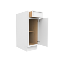 Load image into Gallery viewer, RTA - Slim Shaker Oatmeal - Single Door Cabinets - 12&quot;W x 34.5&quot;H x 24&quot;D