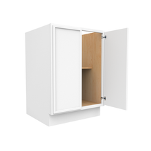 Load image into Gallery viewer, RTA - Slim Shaker Oatmeal - Full Height Double Door Base Cabinets - 24&quot;W x 34.5&quot;H x 24&quot;D