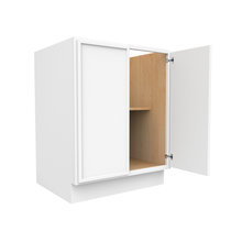 Load image into Gallery viewer, RTA - Slim Shaker Oatmeal - Full Height Double Door Base Cabinets - 27&quot;W x 34.5&quot;H x 24&quot;D
