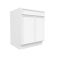 Load image into Gallery viewer, RTA - Slim Shaker Oatmeal - Double Door Cabinets - 27&quot;W x 34.5&quot;H x 24&quot;D
