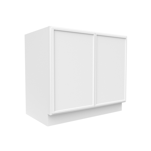 RTA - Slim Shaker Oatmeal - Full Height Double Door Base Cabinets - 39