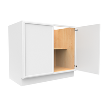 Load image into Gallery viewer, RTA - Slim Shaker Oatmeal - Full Height Double Door Base Cabinets - 39&quot;W x 34.5&quot;H x 24&quot;D